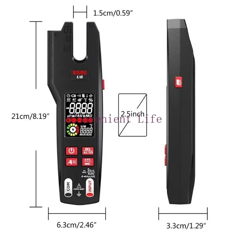 L1EE Digital Clamps Meter Current 9999Counts Multimeter Ammeter OhmTester