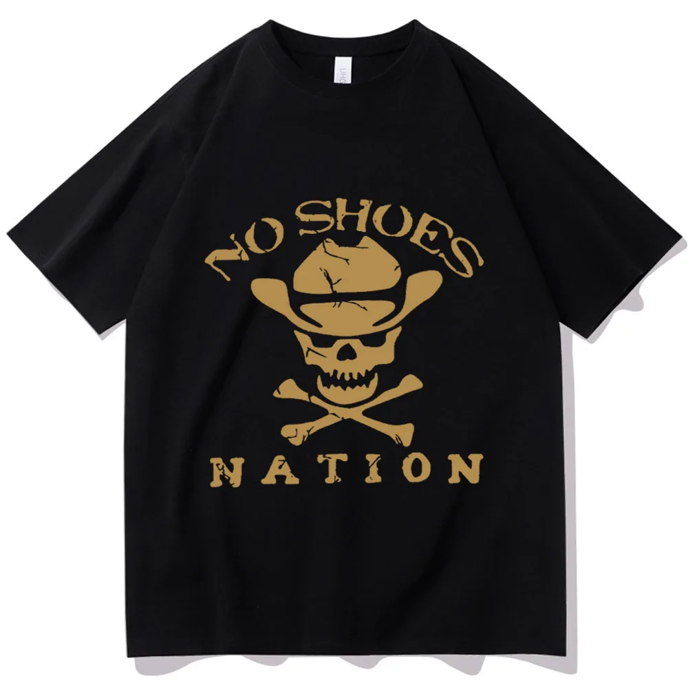 Kenny Chesney No Shoes Nation Skull T-Shirt Kenny Chesney Music Fan Gift Unisex Harajuku Casual T-Shirts