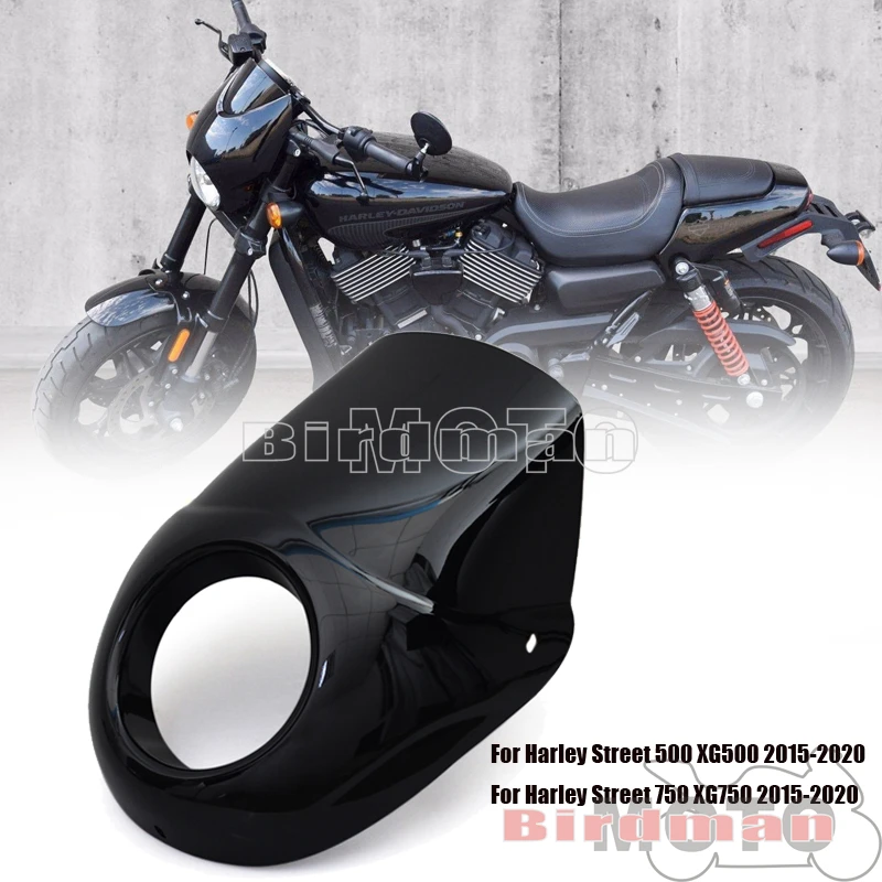 

Motorcycle 5.75" Front Headlight Fairing For Harley Street 500 750 XG500 XG750 2015-2020 Headlamp Mask Front Light Cowl Cover