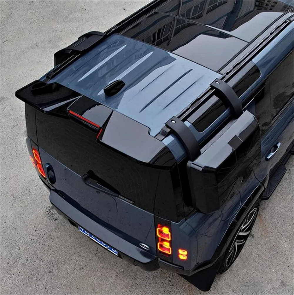 New Design For Land Rover Defender 90/110 2019-2024 High Quality ABS Car Roof Wing Spoiler Glossy Black Or Carbon Fibe Look