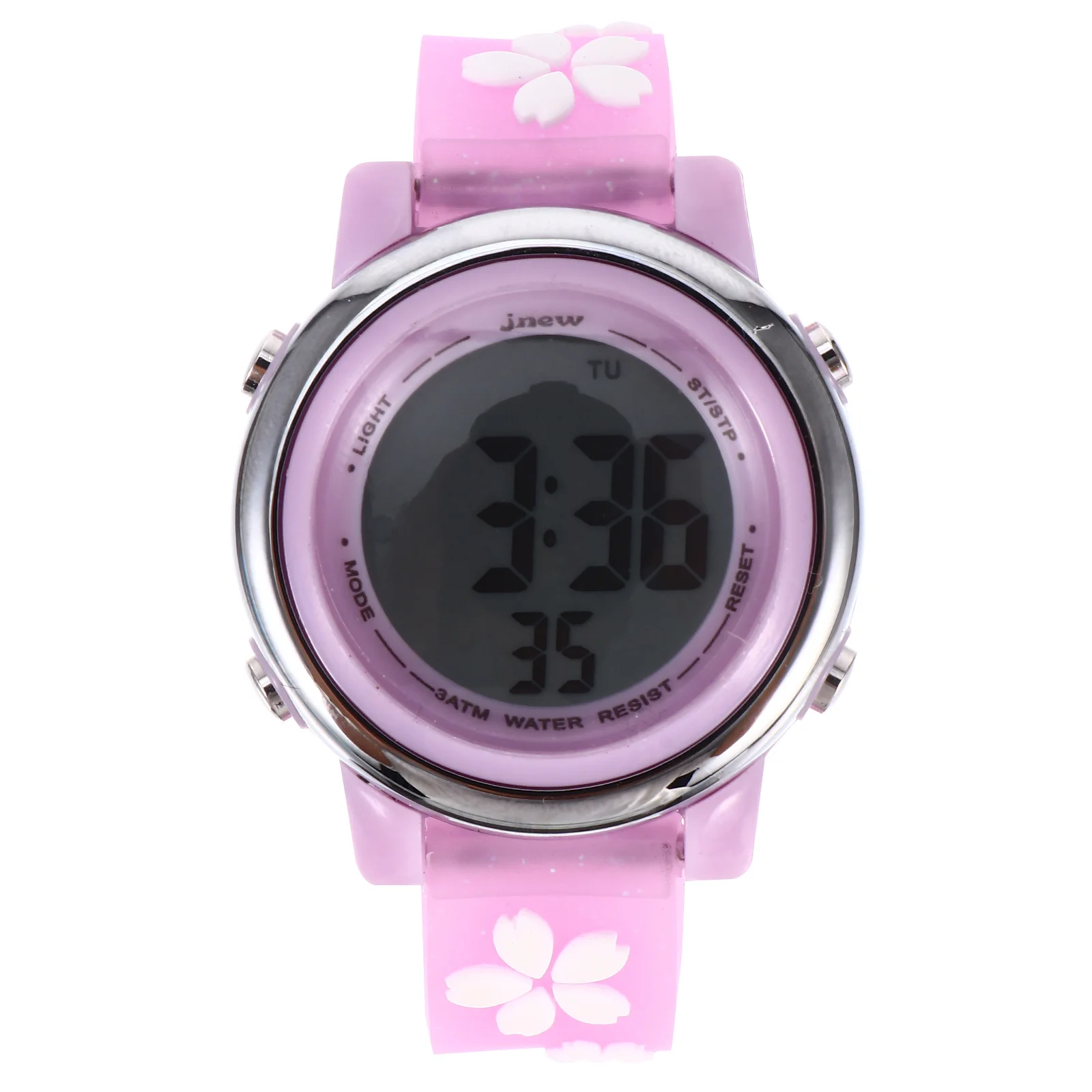 1Pcs Kids Waterproof Watch Flower Pattern Cartoon Digital Wristwatch Electronic Durable Lovely Wristwatch for School Outdoor