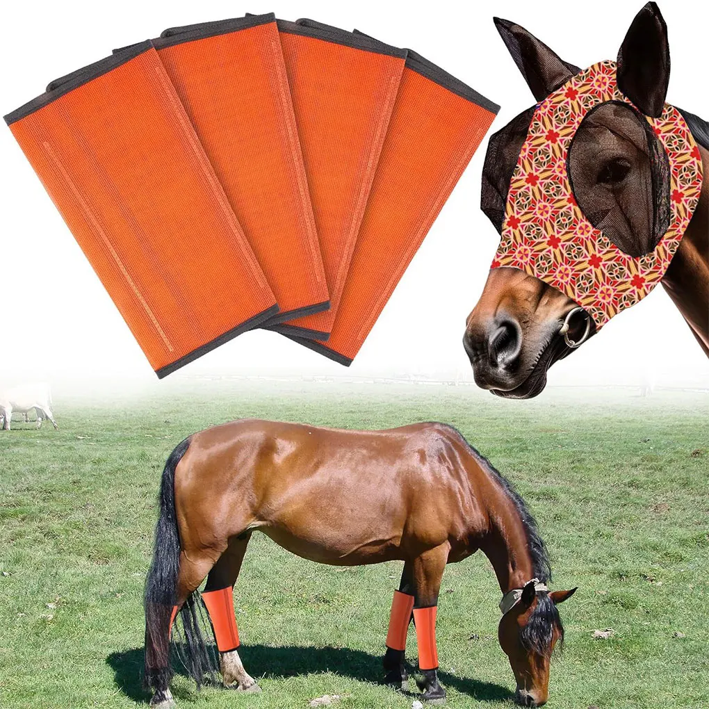 Horse Fly Boots Horse Reusable Leggins Fly Boots Fly Boots Horses Minimizes Leg Fatigue Reduces Stomping