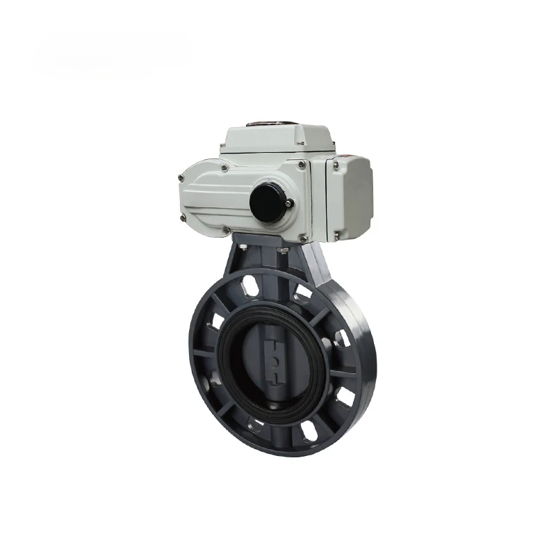 Butterfly valve DC AC  220V 12V on/off stainless steel UPVC valve electric actuated butterfly valve