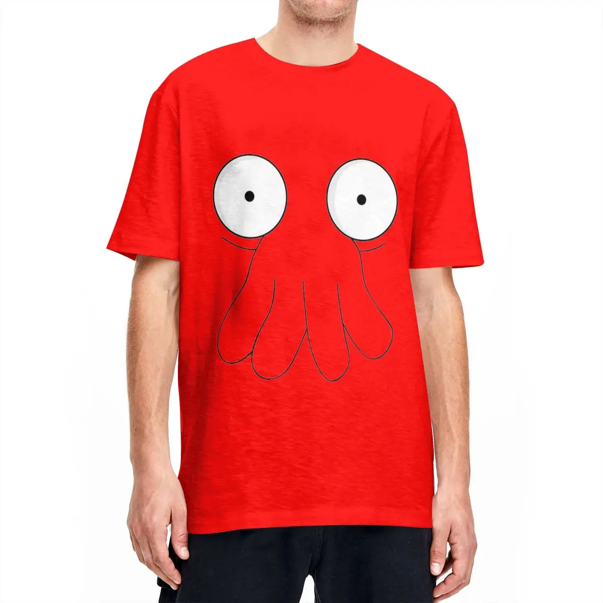 Zoidberg Face T Shirt for Men Women Pure Cotton Crazy T-Shirt Round Neck Futuramas Tee Shirt Short Sleeve Tops Birthday Present