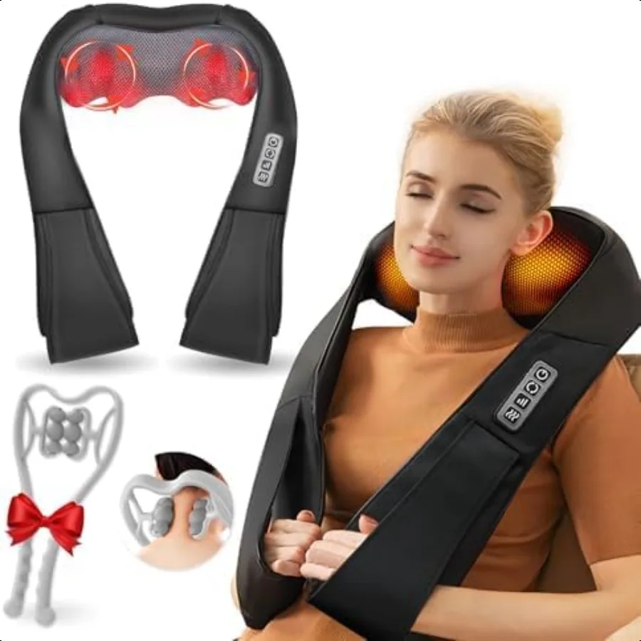 

White Elephant Gifts for AdultsNeck Massager Christmas Gifts for Women Men Shiatsu Back and Neck Massager Shoulder Massager Dee