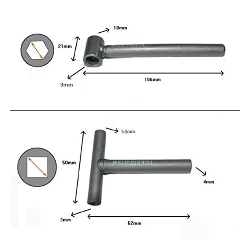 3 peças ferramenta de chave inglesa de ajuste de parafuso de válvula de motor de motocicleta + medidor de folga