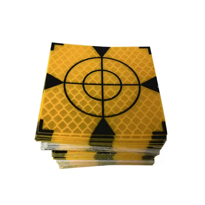 Imagem -03 - Folha Refletora para Levantamento Total da Estação Geografia Triângulo Amarelo Etiqueta Reflexiva Tamanho 60 mm 20 mm 30 mm 40 mm 50 mm 80 mm 100 Pcs