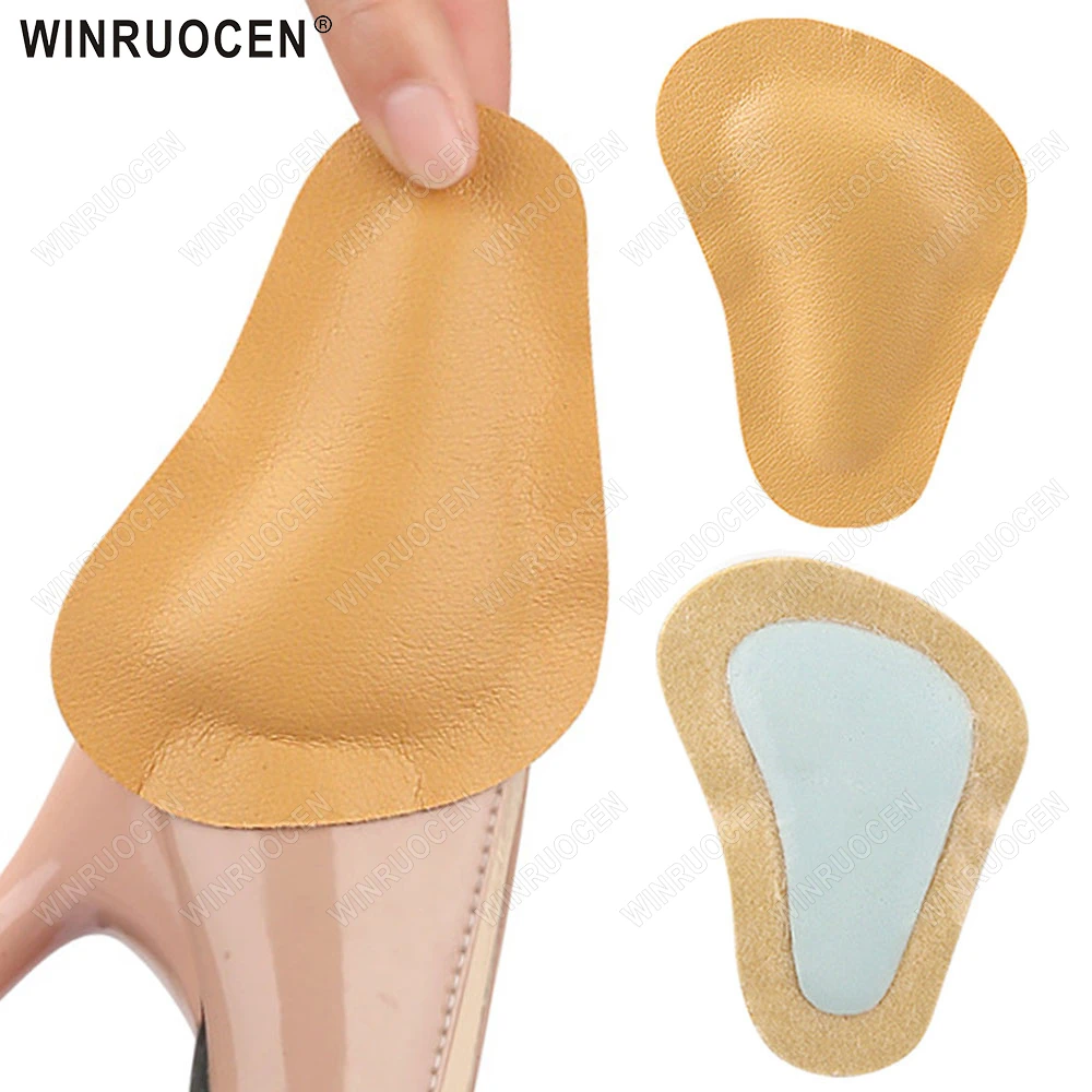 Leather Insoles Sports Arch Support Half Cushion Orthopedic Foot Pads Flat Foot Correcting Inner Insoles foot care man women