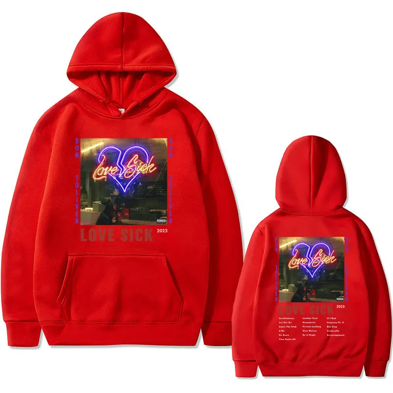 Rapper Don Toliver Love Sick Graphic Print Hoodie Male Fashion Vintage Hooded Sweatshirt Men Women Hip Hop Oversized Hoodies