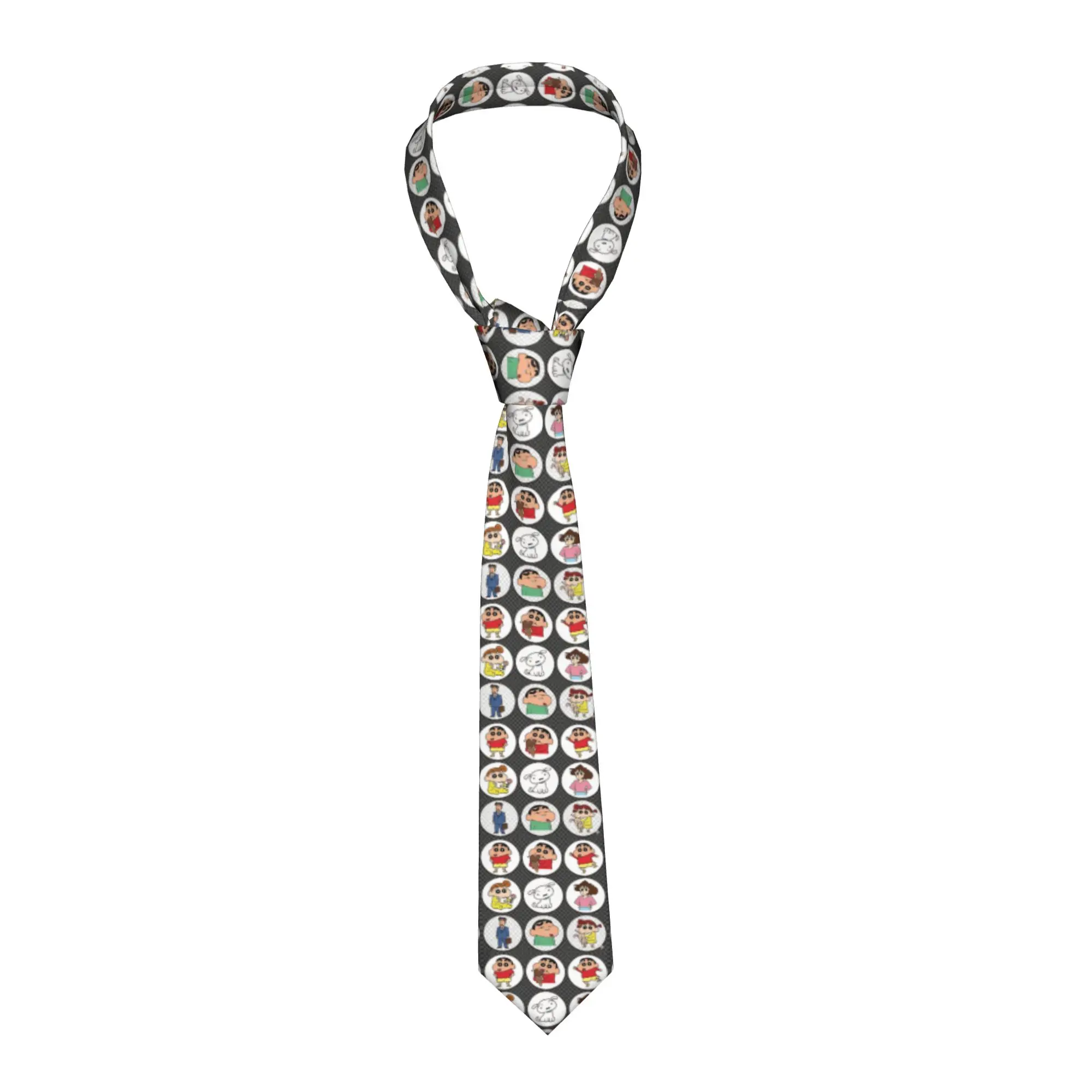 Shinchan Family Neckties Unisex  8 cm Casual Neck Ties for Men Shirt Accessories Cravat Wedding Accessories Cosplay Props