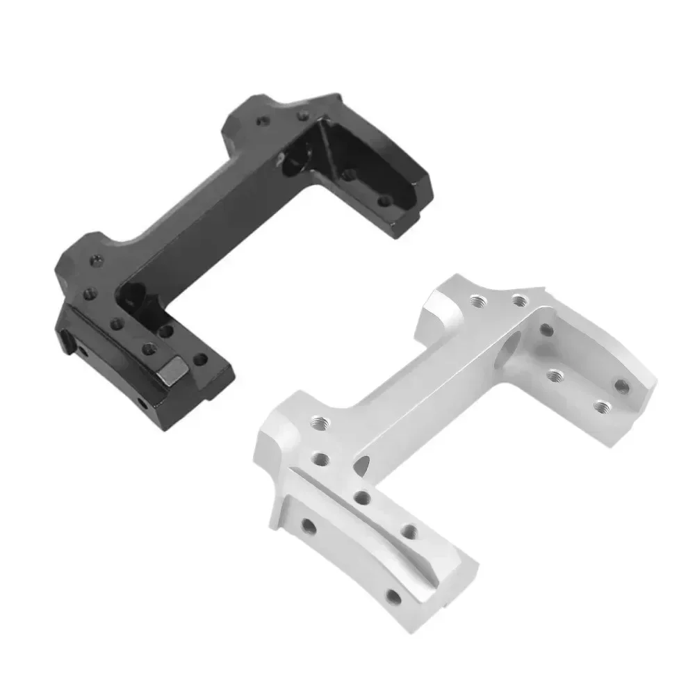 Support de servo avant en métal noir/argent, support de pare-chocs pour 1/10 RC inoler Axial SCX10 & SCX10 II 90046 90047