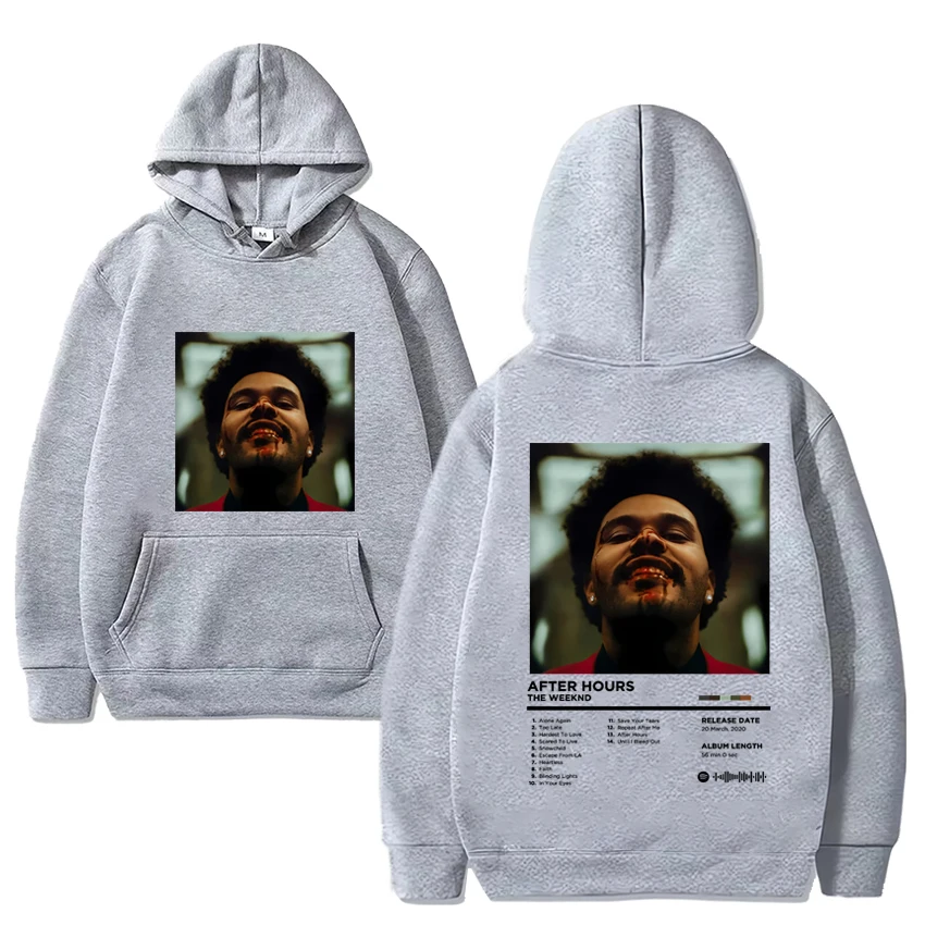 Gorąca sprzedaż The Weeknd music Album Cover Graphics Hoodie Men Women vintage hip hop streetwear Unisex Fleece Long sleeve Sweatshirt