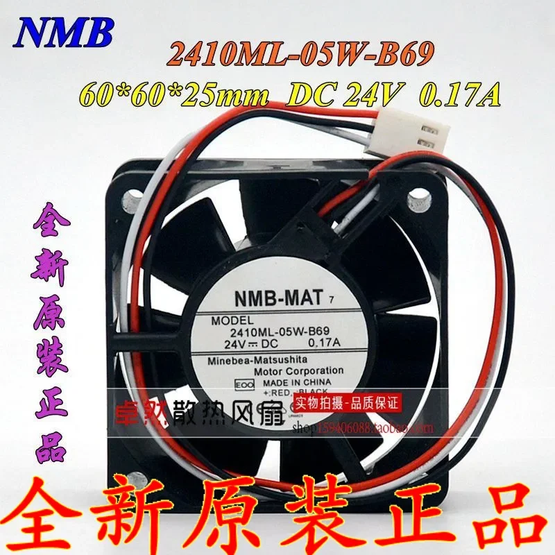 for NMB 2410ML-05W-B69 24V 0.17A Three Stop Alarm Driver Fan New Original