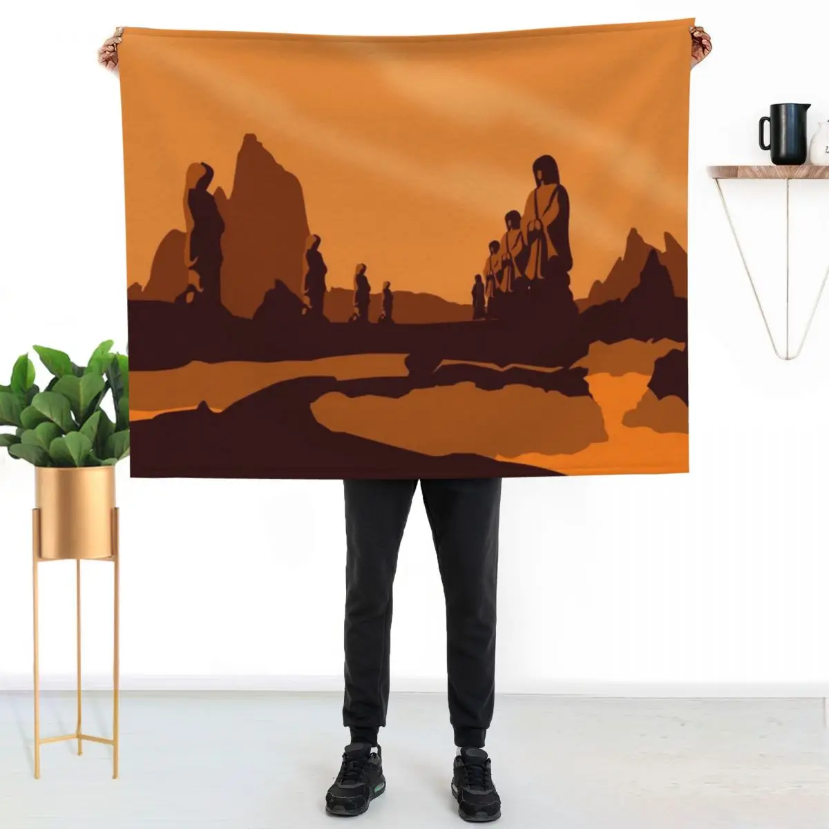

Vulcan Travel Poster Throw Blanket Soft Plush Blanket as Housewarming Gift