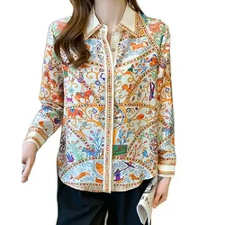 New arrived blouses for women Fashion printed ladies shirts Button-Down Tops