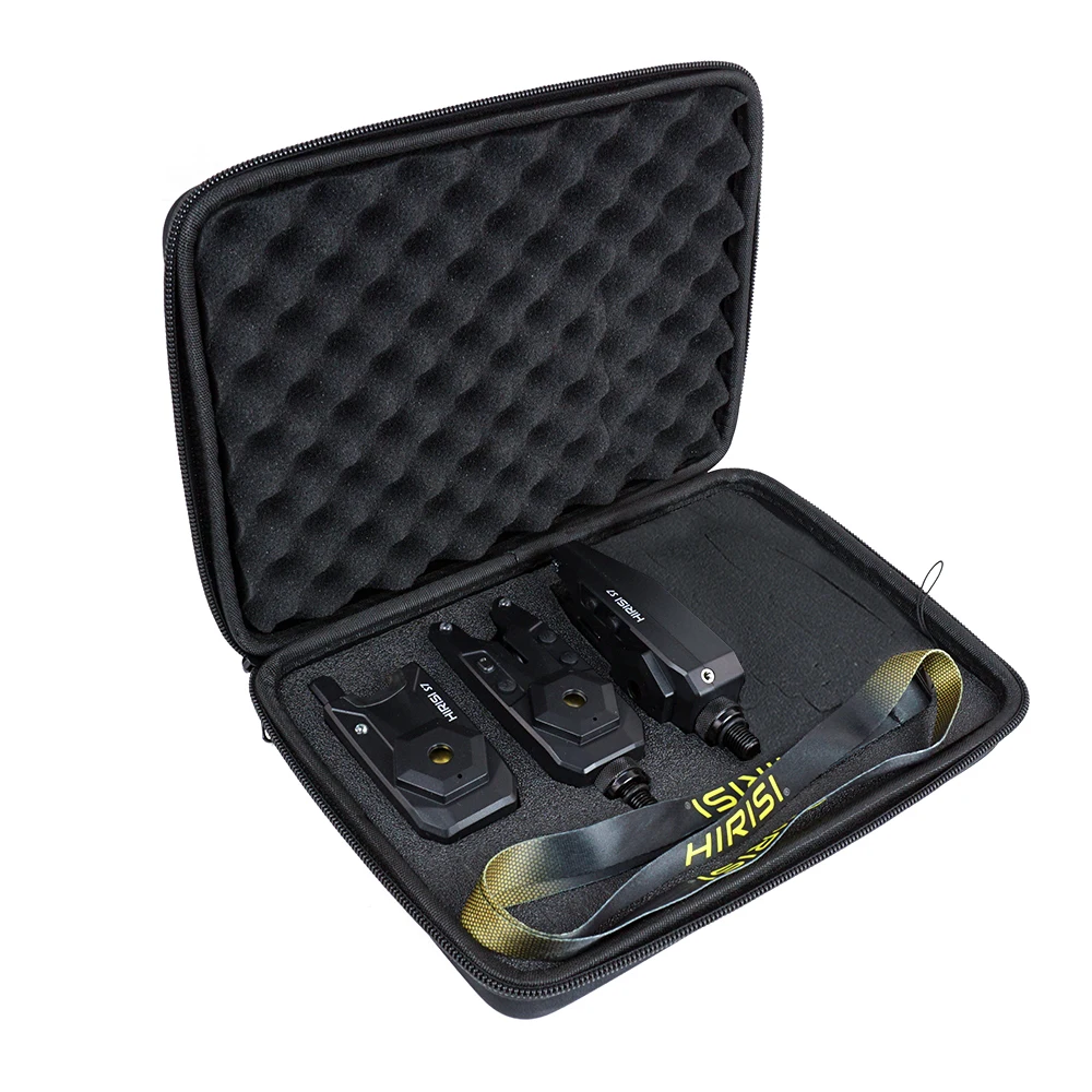 Hirisi Wireless Karpfen Angeln Alarm Set mit Camping Licht Wasserdicht Biss Alarm Anzeige S7-4D Angeln Zubehör