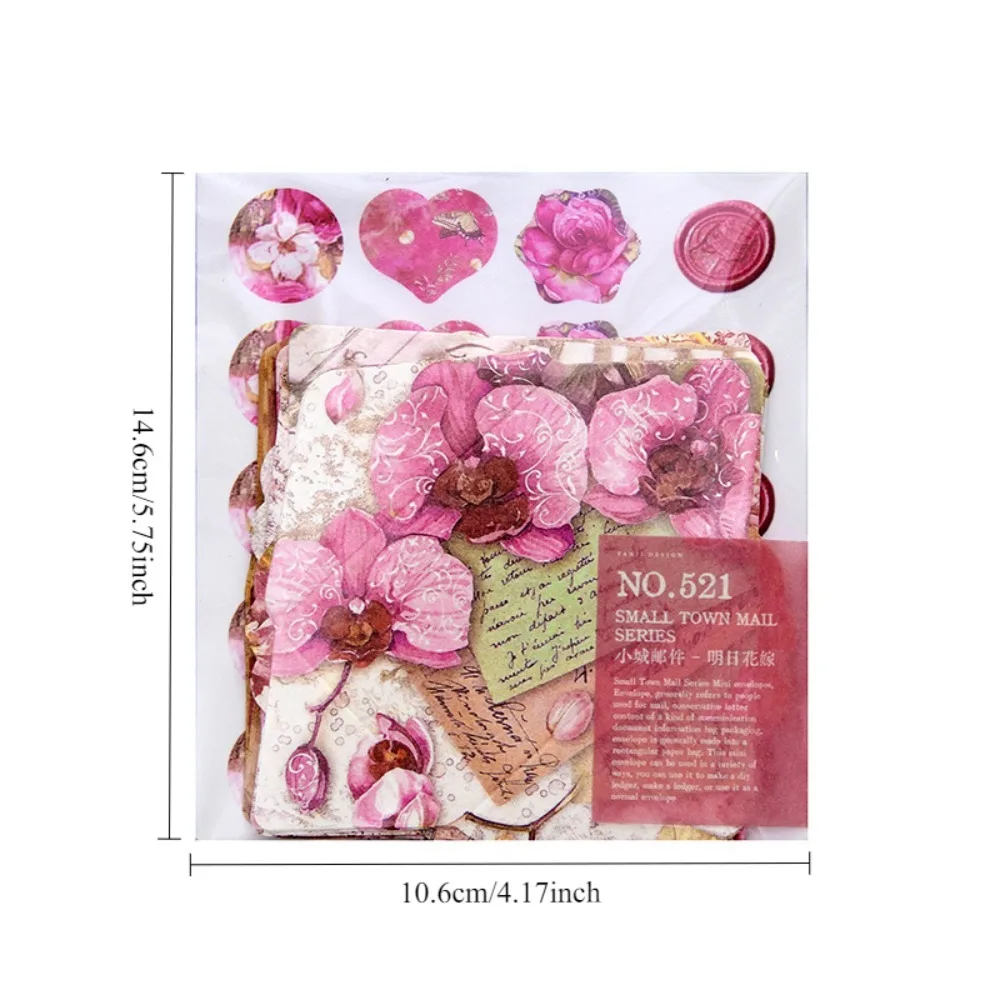 6 色/セットミニ封筒セットヴィンテージスタイル花柄 5.7*4.17 インチ郵送袋