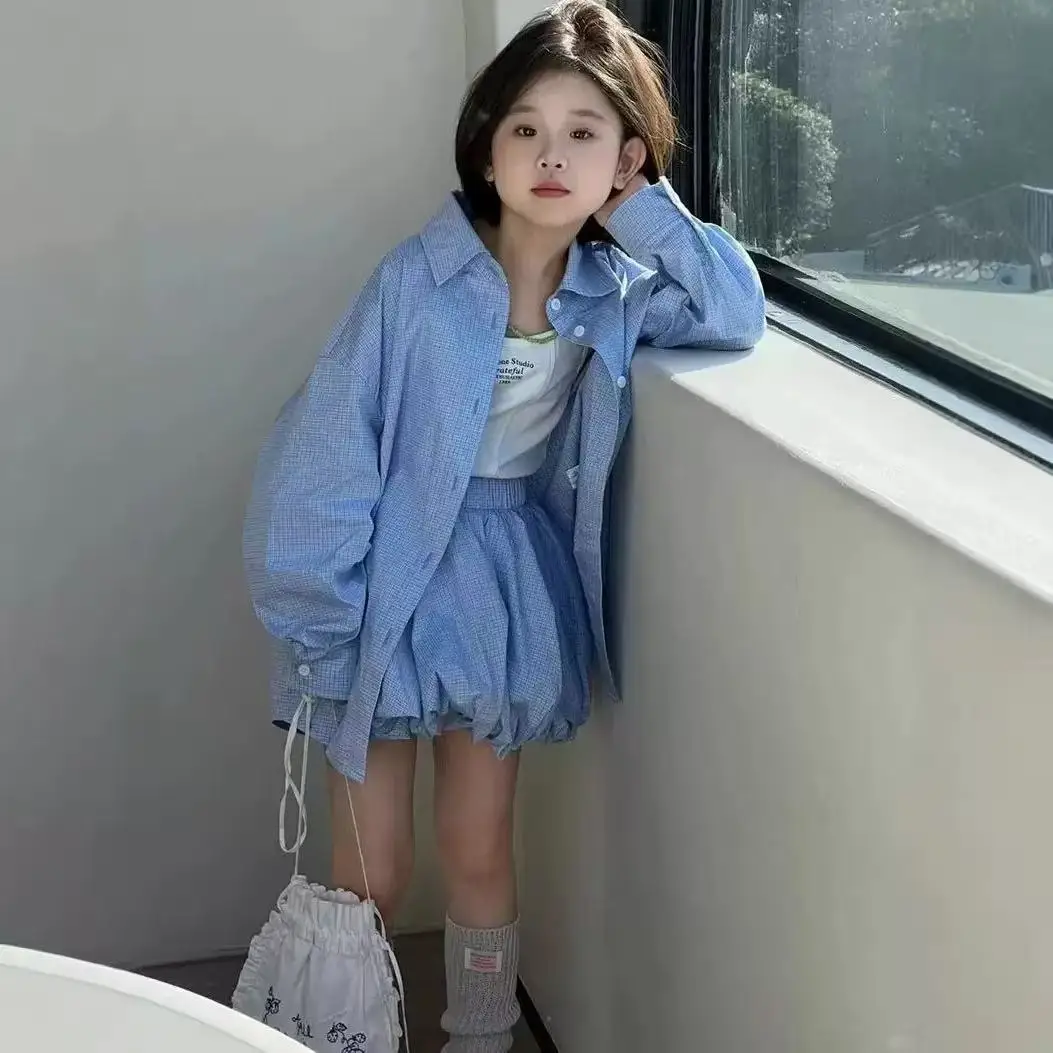 

Fashion Girl Clothes Set Shirt+Tutu Skirt 2PCS Kids Teens Child Casual Suit Spring Summer Autumn Outfit Baby Clothes 4-12Y