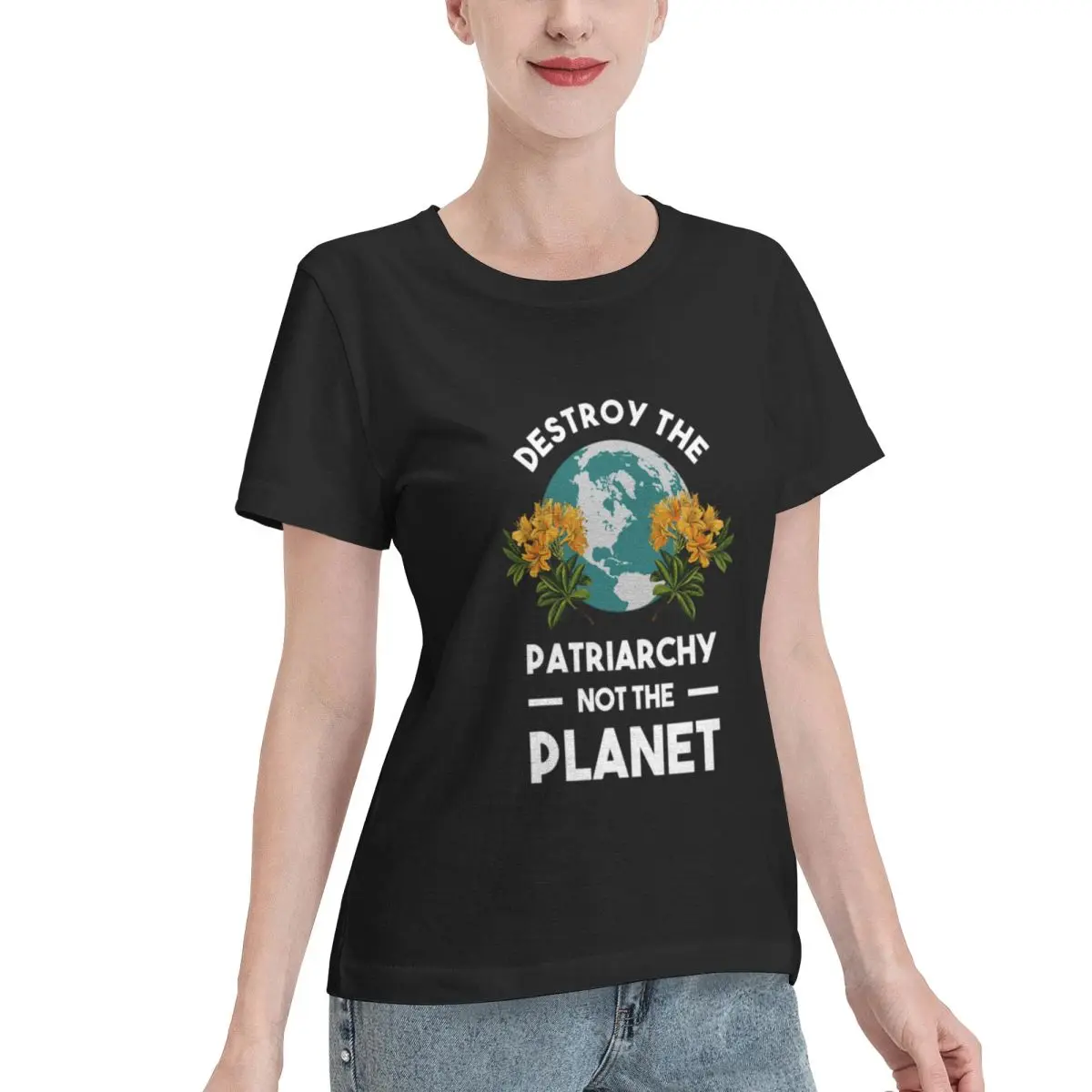 Best Seller Destroy The Patriarchy Not The Planet Women's T-shirt Holiday Casual Fashion Ladies Shirt