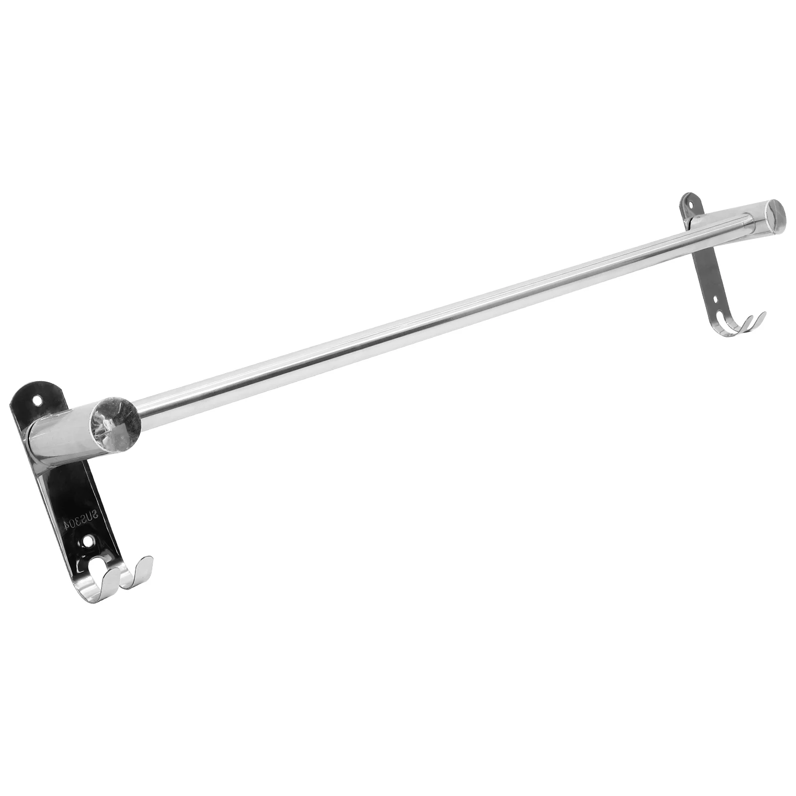 

Stainless Steel Single-rod Towel Rack Hanger for Bathroom Wall Mounted Holder No Punching Racks Drying Bars