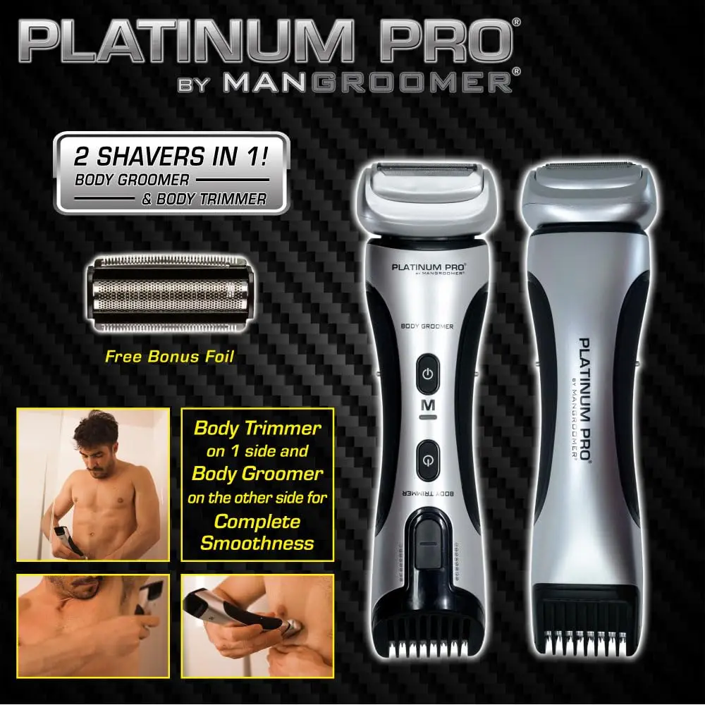 New Body and Ball Groomer & Trimmer, Generation 8.0, 3-Piece Set, with Lithium Max Battery, Bonus Extra Foil & Storage Case
