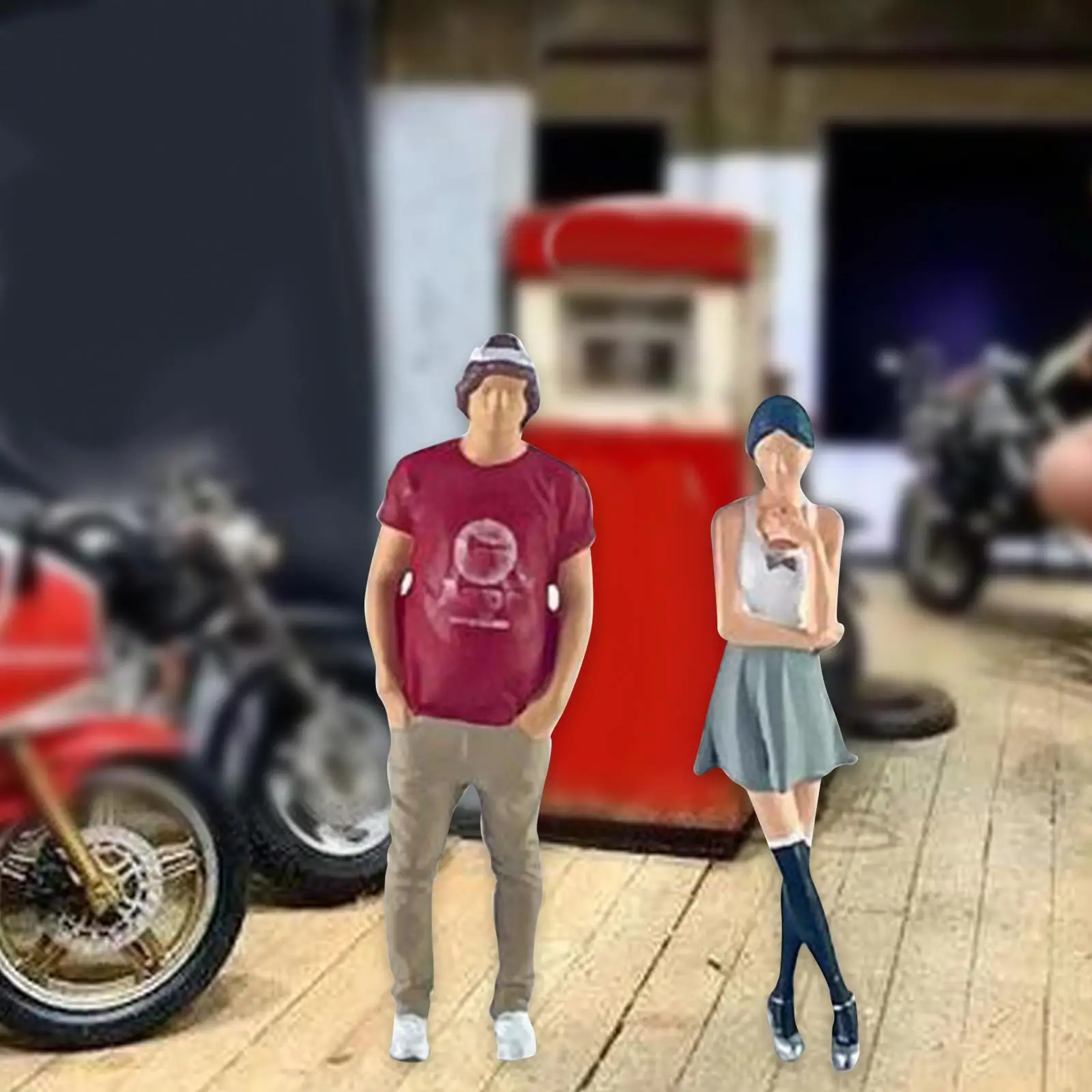 1/64 Collezioni di figure di donne e uomini Figurine dipinte a mano di mini persone