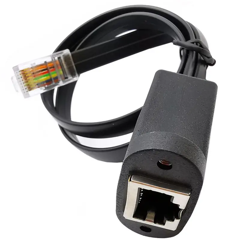 50cm Flat Ethernet Cable Adapter 100M Network Extension Cable RJ45 Male to Female Ethernet Cable With Fixed Seat Ears