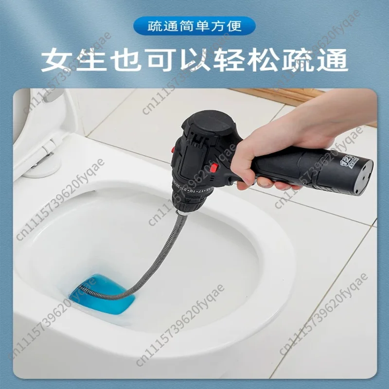 Sewer unclogging tool, toilet and toilet power tool for kitchen pipe blockages, unclogger