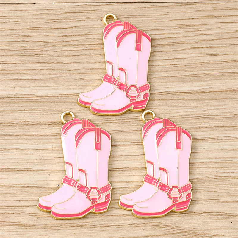10 Stück niedliche Emaille-Hut-Stiefel-Charms-Anhänger für die Schmuckherstellung, Tropfen-Ohrringe, Halsketten, Armbänder, Zubehör, DIY-Bastelbedarf – Detail 5