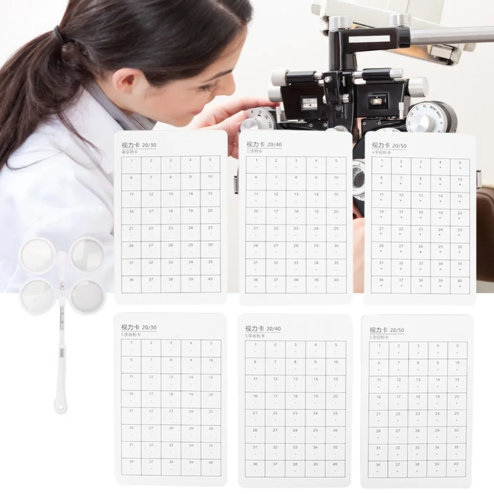 

Adjustable Optical Flipper ±200 Degree Plastic Material Flip Trial Lens Visual Card 6pcs Lens Ophthalmic Lens Eye Exercise