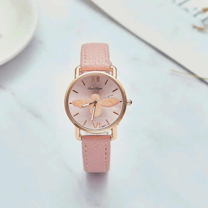 

New Luxury Little Bee Watch Female Light Small Vertical Women's Fashion Simple Quartz Watch Simple Watch for Women