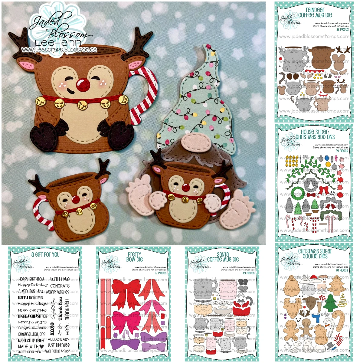 Christmas Sugar Cookie Dies Metal Cutting Dies and Clear Stamps Scrapbooking Craft Supplies DIY Make Photo Album Mould Embossing