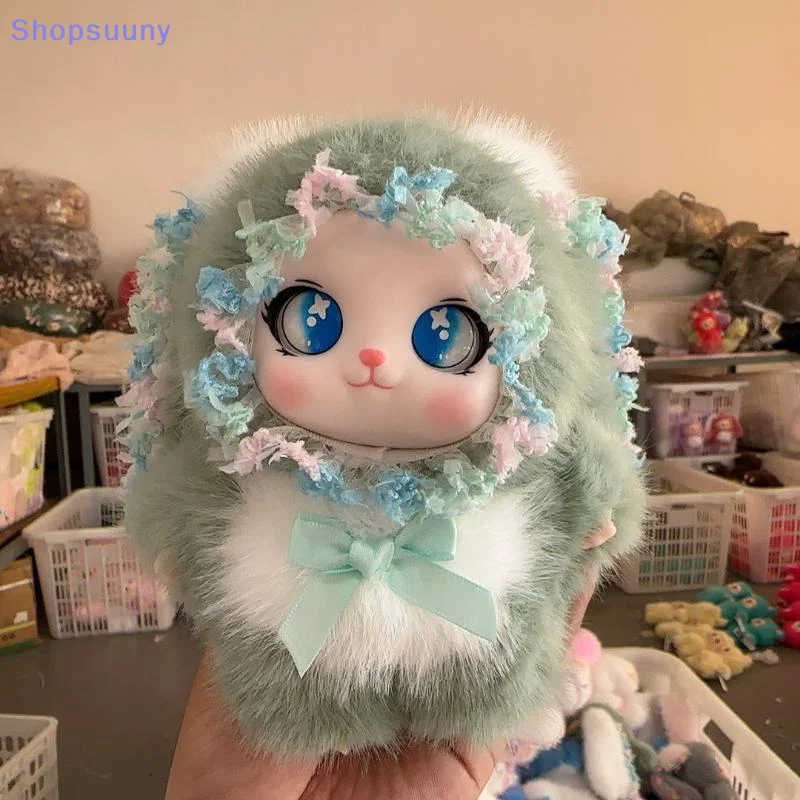 [SU]Cute Bow Rabbit Ear Plush Doll Toy Pendant Keychain Ornaments Backpack Hangings Decoration Car Keyring Gift[SU]