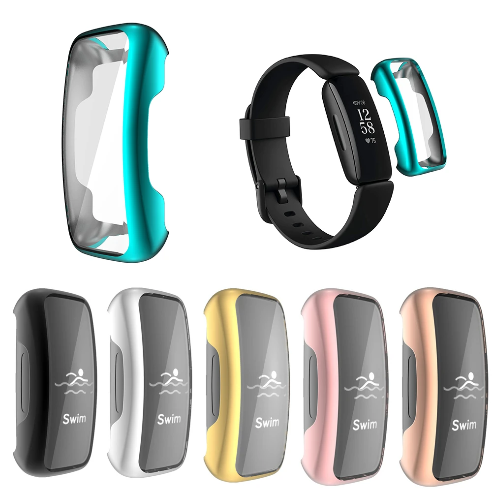 Accessories TPU Edge Frame Shell Smart Watch Cases Protective Bumper Cover Screen Protector For Fitbit Inspire 2