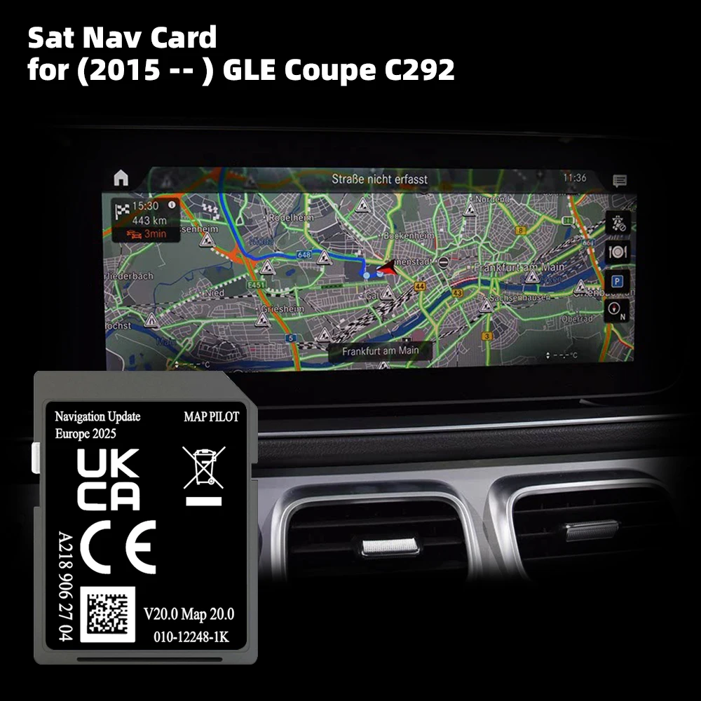 

for Mercedes GLE C292 2015- Car 32GB Cover Europe Spain map Sat Navi Memory SD Card
