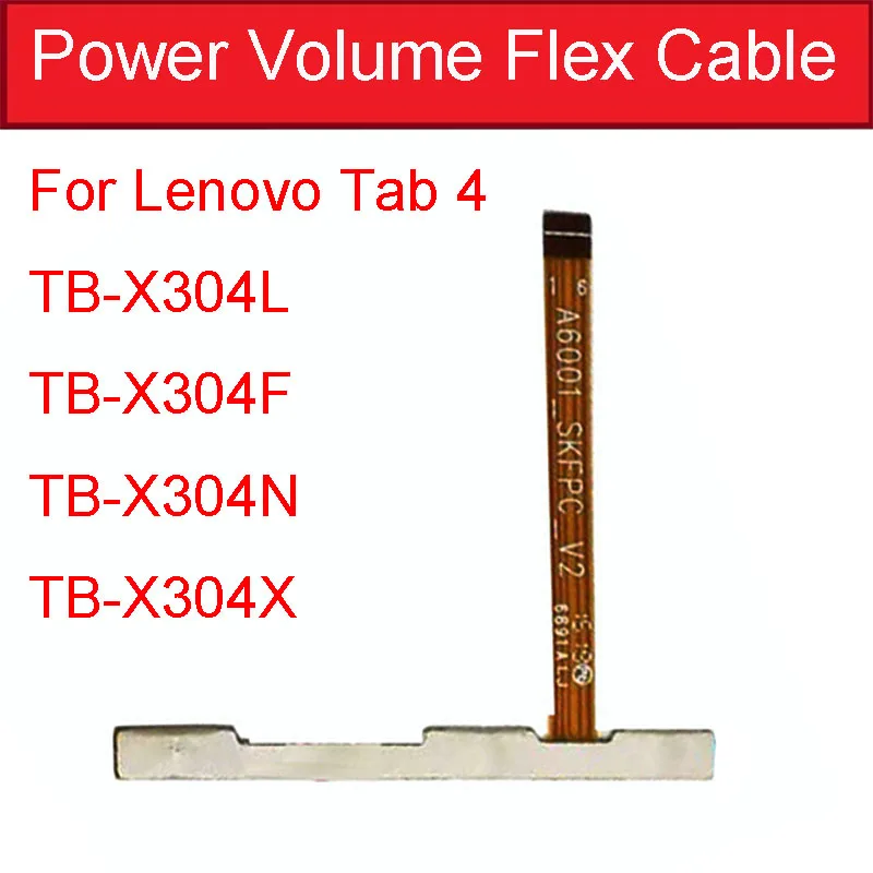 Power & Volume Side Button Flex Cable For Lenovo Tab 4 10 TB-X304N X304F X304L A6001_SKFPC_V2 Power Audio  Flex Ribbon