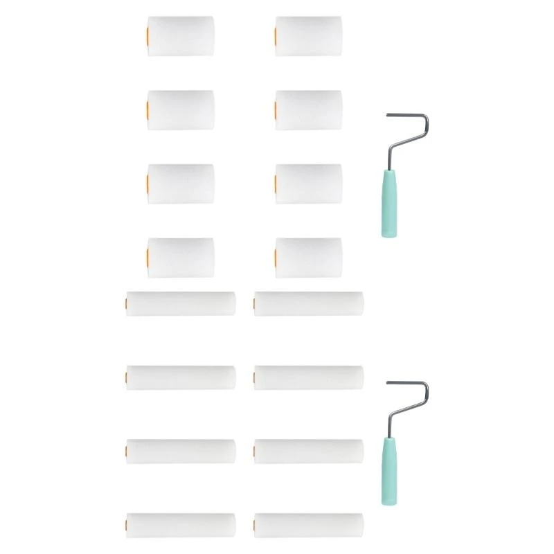 Conjunto rodillos pintura espuma 9 piezas pequeños rodillos espuma para pared y pintura muebles HX6C