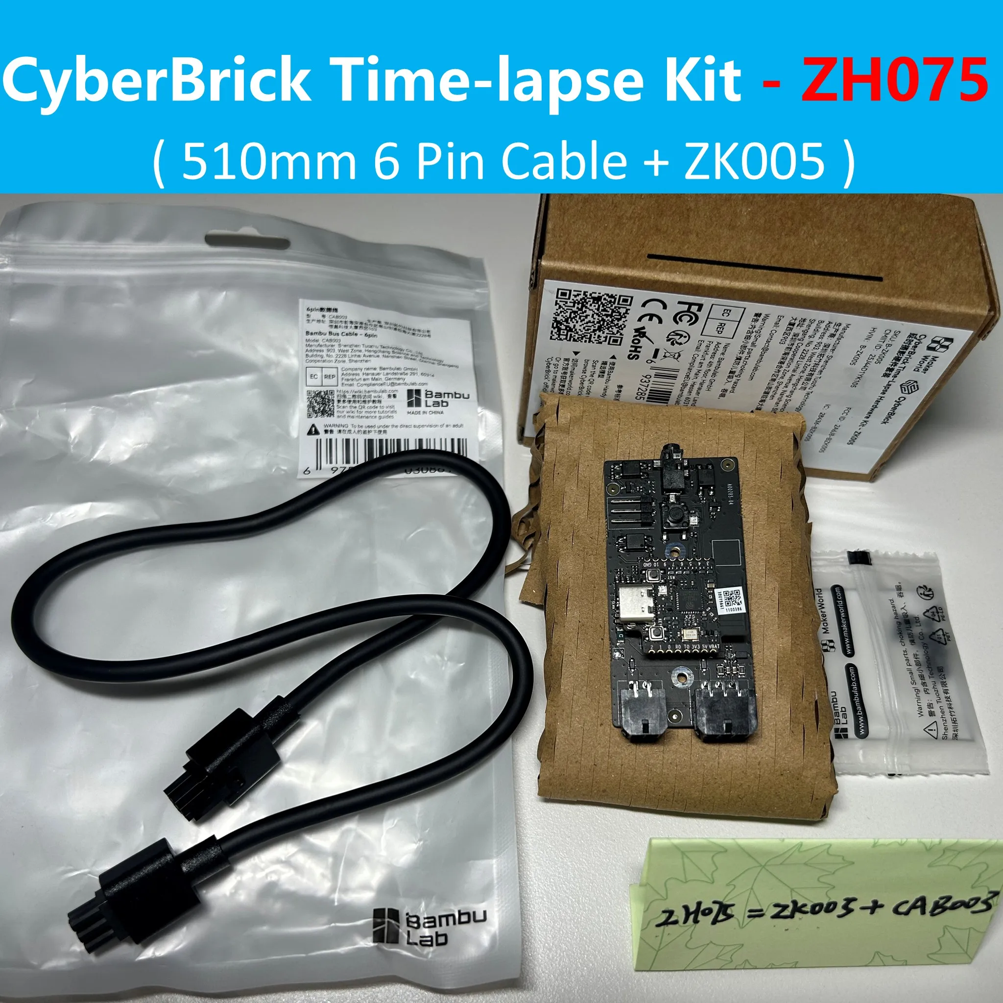 Original Bambu Lab CyberBrick Time-lapse Kit, Bluetooth/Wired/Mechanical Shutter Trigger for 3D Printer Time-lapse Photography