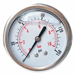 Oil filled Glycerine Pressure Gauge M14*1.5 1Mpa 1.6Mpa Liquid