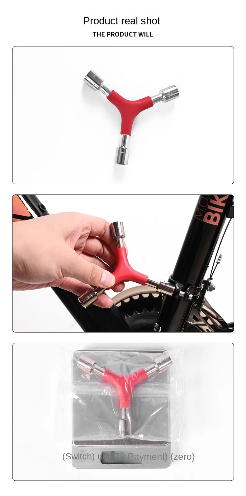 1pc Y Form Fahrrad Inbusschlüssel Innensechskantschlüssel 8mm 9mm 10mm MTB Straße Fahrrad Radfahren inbusschlüssel Werkzeuge – Detail 7