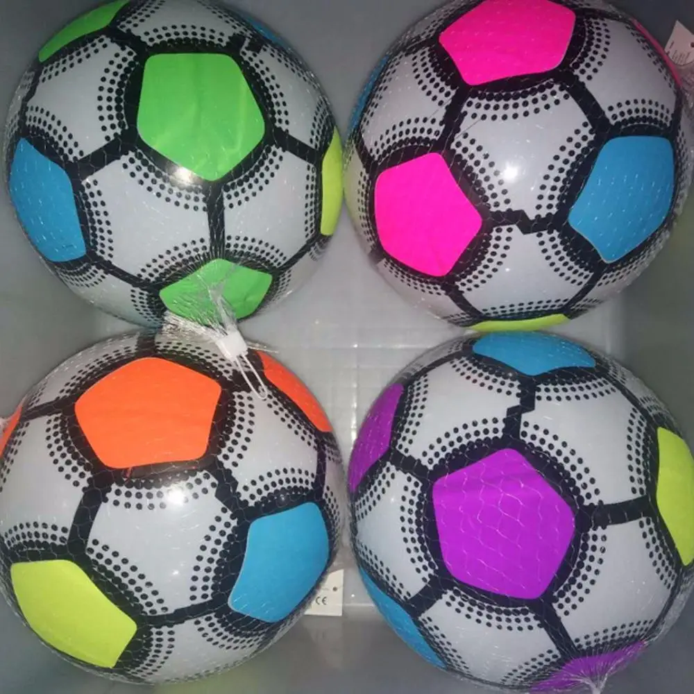 Zweifarbig, 22,9 cm, Geschenke, Kinderspielzeug, Eltern-Kind-Sport, Strandball, Gummi, aufblasbarer Regenbogen-Volleyball