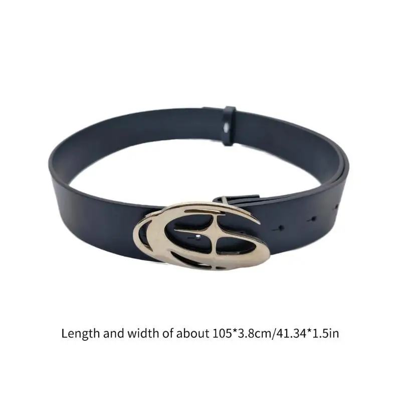 652F 청바지를위한 PU 허리 벨트 캐주얼 허리 벨트 카우걸 바디 보석 스타 버클