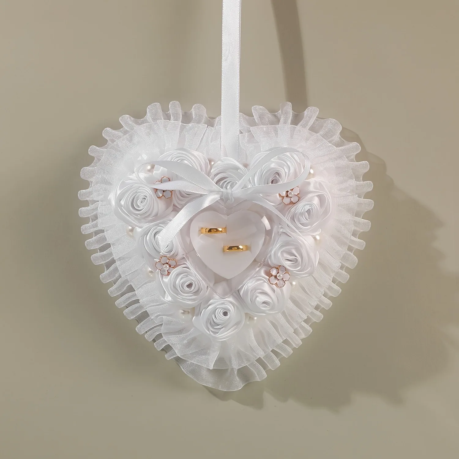 Elegantes Rosenringkissen, Heiratsantrag der Braut, Jahrestag – Hochzeitsfeier-Dekoration