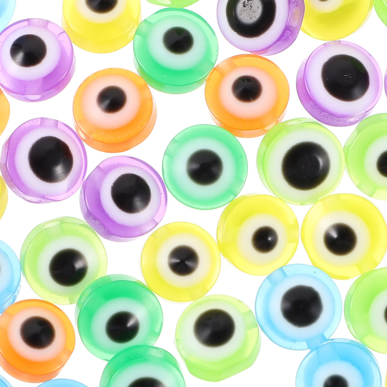 

200pcs Diy Eye Jewelry Making Loose Brightly Colored Craft Beads For Necklaces Bracelets Handmade Decorative Bead Strings