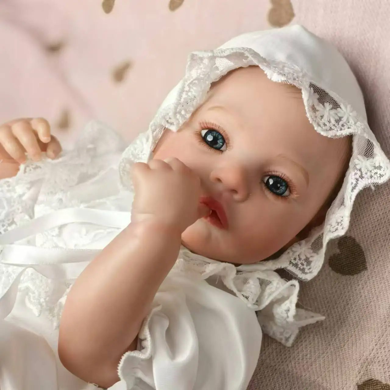 

19 inch Lifelike Bebe Reborn Girl Full Silicone Vinyl Wear Dress 48 cm Reborn Baby Dolls Child Playmates Birthday Gifts