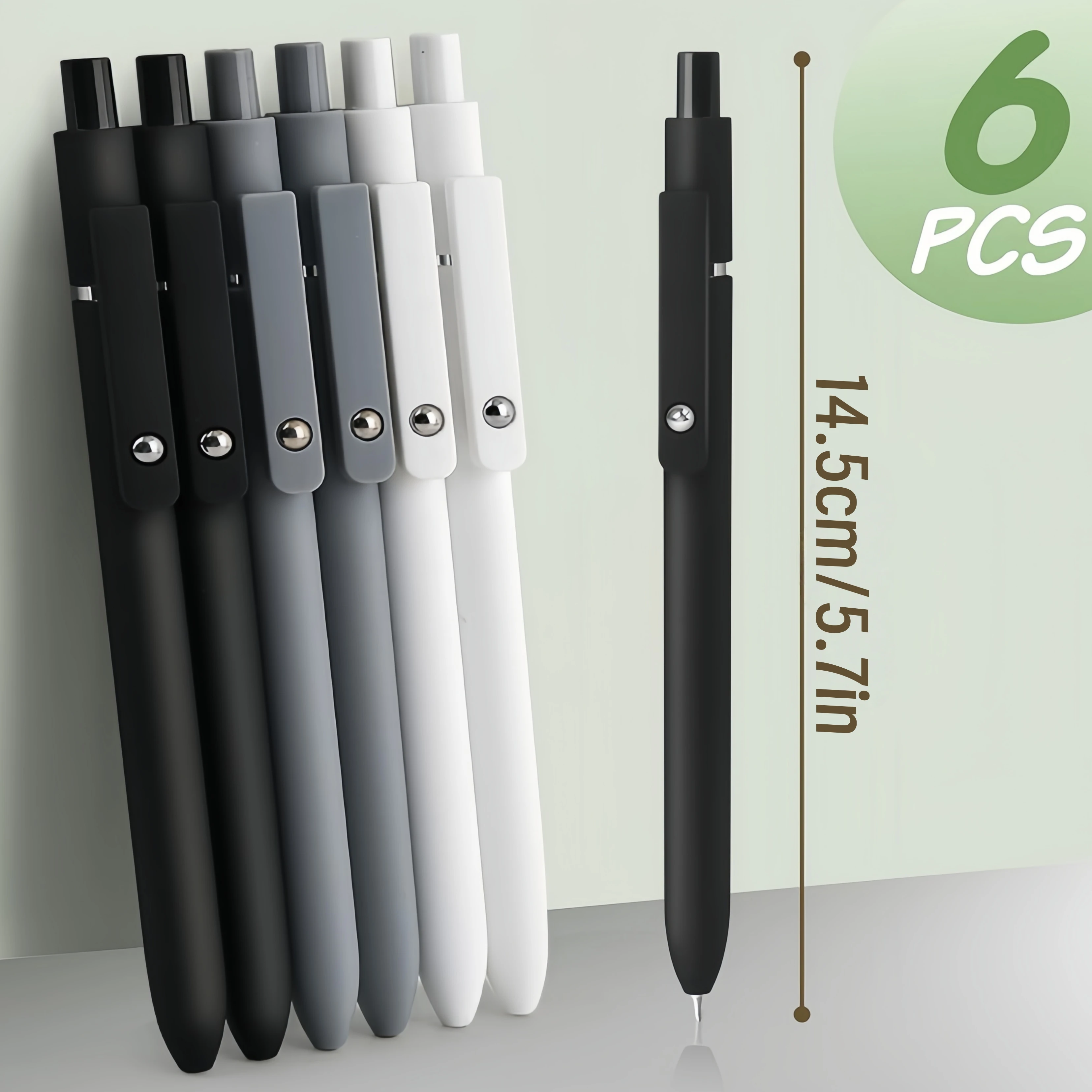 21-Piece Gel Pen Set, Includes 6 Gel Pens + 20 Refills, 0.5mm Fine Tip Black Pens, High-Quality Gel Pens with Low Center of Gravity, Comfortable Grip, Smooth Writing Without Ink Interruption, Quick-Drying, Suitable for School and Office Supplies, Ideal for Exams, Signing, Journaling, and Office Use