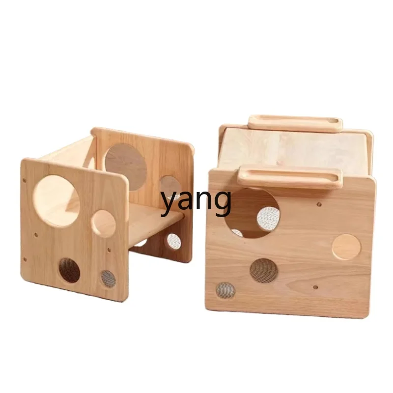 

CX solid wood children's multi-purpose weaning table and chair set