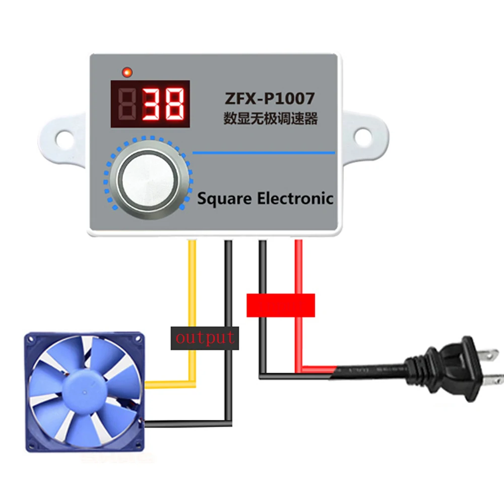 

Single Phase Speed Controller Digital Display ZFX-P1007 Waterproof High Power Motor Speed Regulator Step-less Control Switch