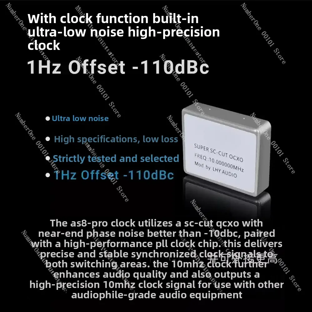 AS8 Pro Audio HIFI Switch silver black 2.5G 10G Optical Isolation OCXO Clock,10Gbps,2.5Gbps,1000Mbps.SC Cut OCXO