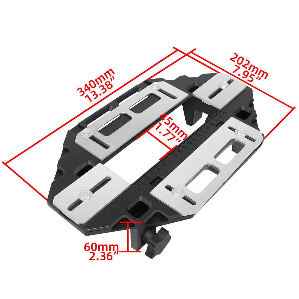 Door Hinge Jig,Woodworking Hole Opener Slotting Locator Aluminum Alloy Door Hinge Installation Kit for Door Lock Installation